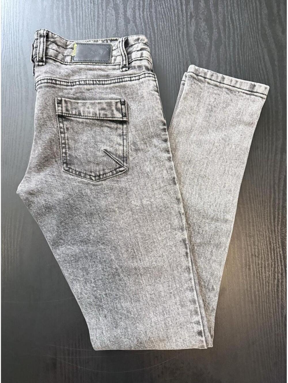 O'Neill Acid Wash Skinny Jeans Gray Stretch Denim Women 3  blck stud accents